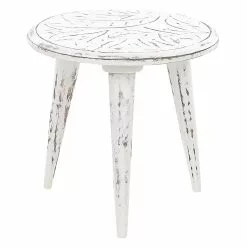 Beliani Sivupöytäsetti Mangopuu Luonnonvalkoinen 2 Kpl CHANDRA -Ruokapöydät Myyntikauppa undef src sa picid 852147 type whitesh image scaled