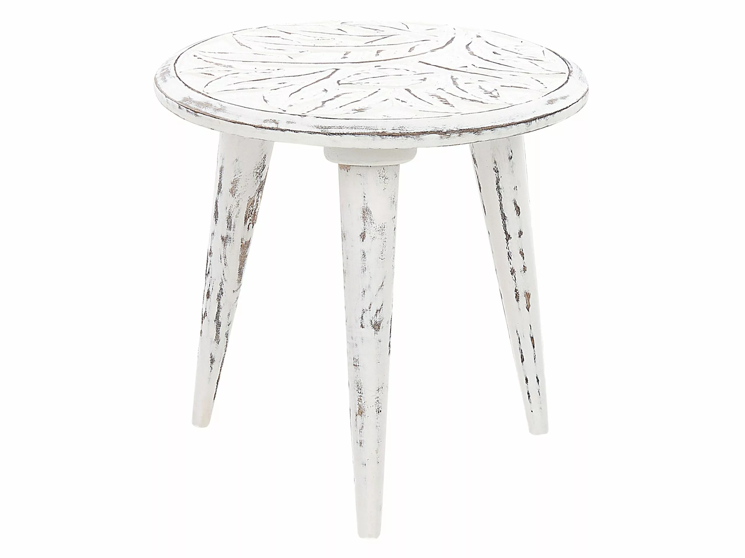 Beliani Sivupöytäsetti Mangopuu Luonnonvalkoinen 2 Kpl CHANDRA - Image 4