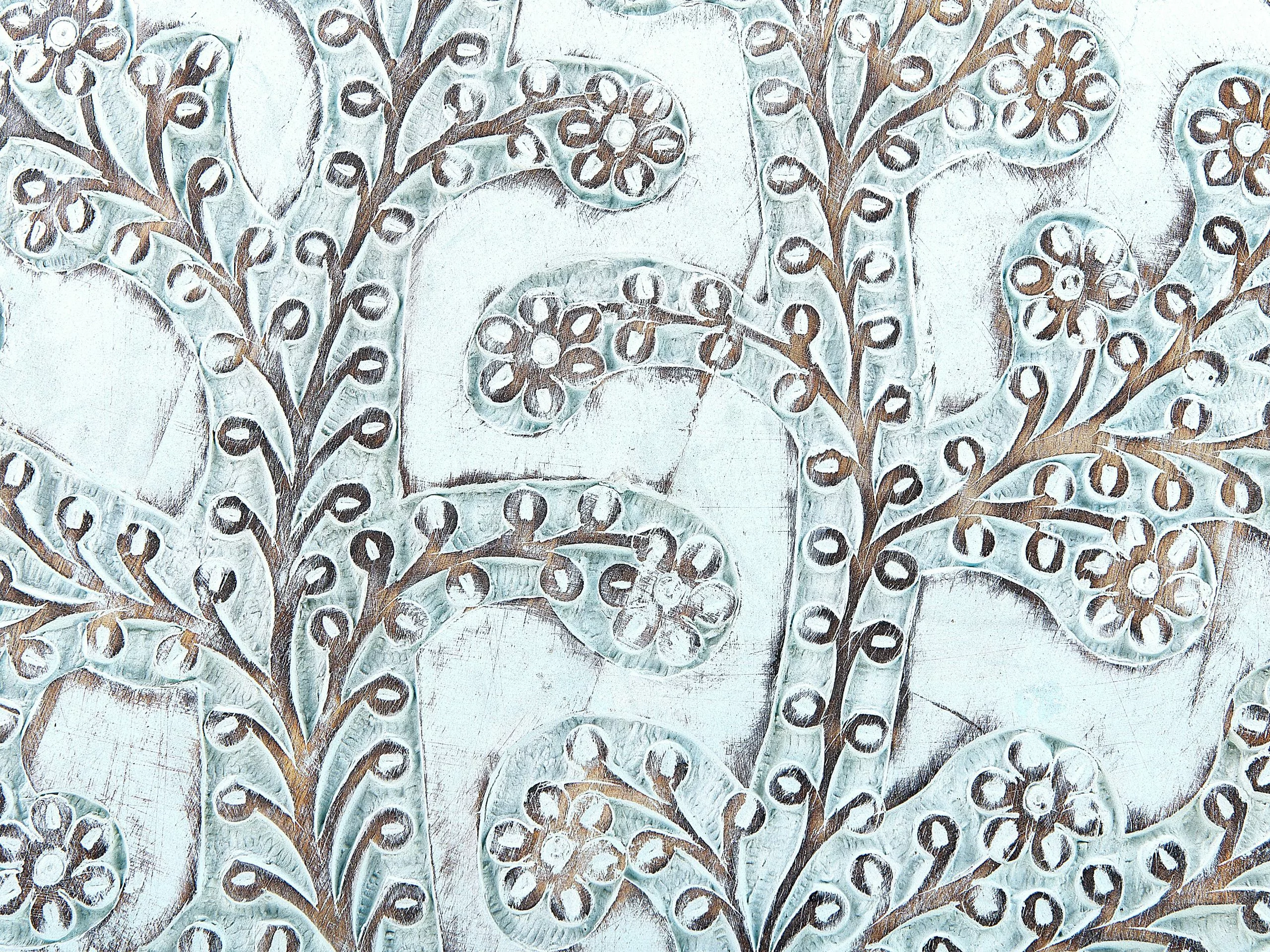 Beliani Sivupöytä Mangopuu Vaaleansininen BORAI - Image 5