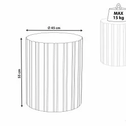 Beliani Sivupöytä Luonnonvalkoinen DEULI -Ruokapöydät Myyntikauppa undef src sa picid 852252 type whitesh image scaled