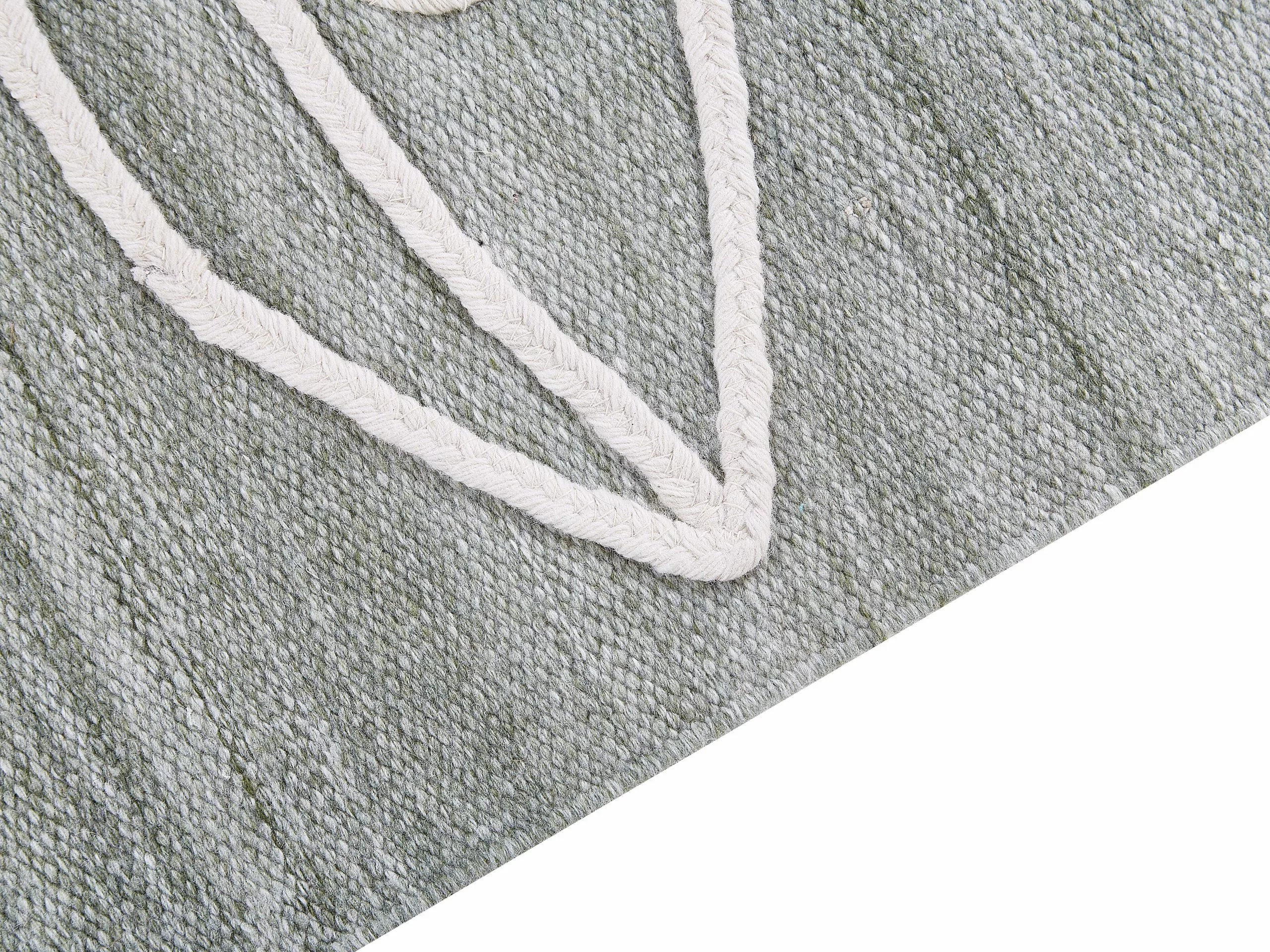 Beliani Matto Kangas Vaaleanharmaa YAVU Useita Kokoja 5 Beliani Matto Kangas Vaaleanharmaa YAVU Useita Kokoja - Image 3