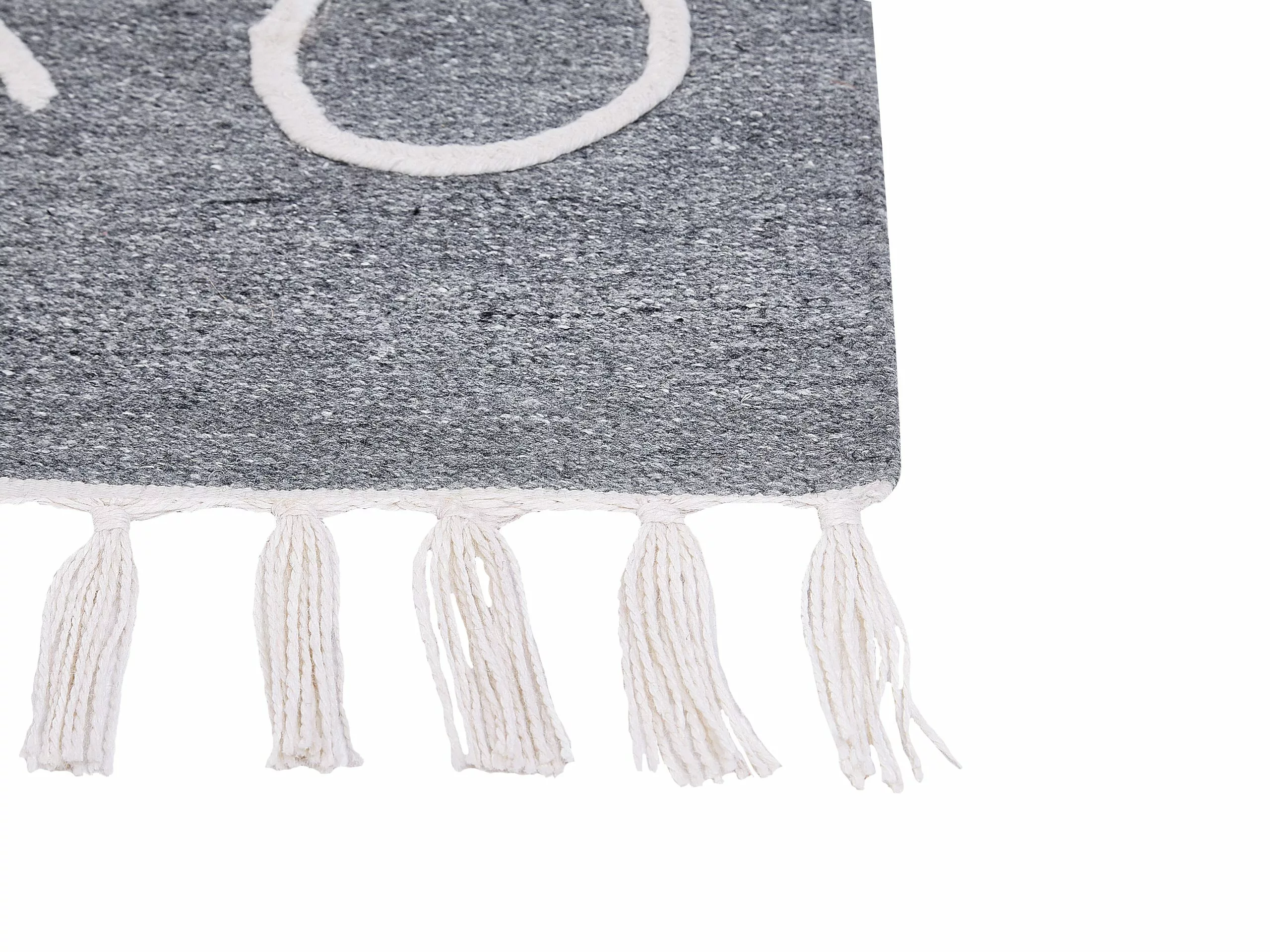 Beliani Matto Kangas Harmaa YAVU Useita Kokoja 7 Beliani Matto Kangas Harmaa YAVU Useita Kokoja - Image 5