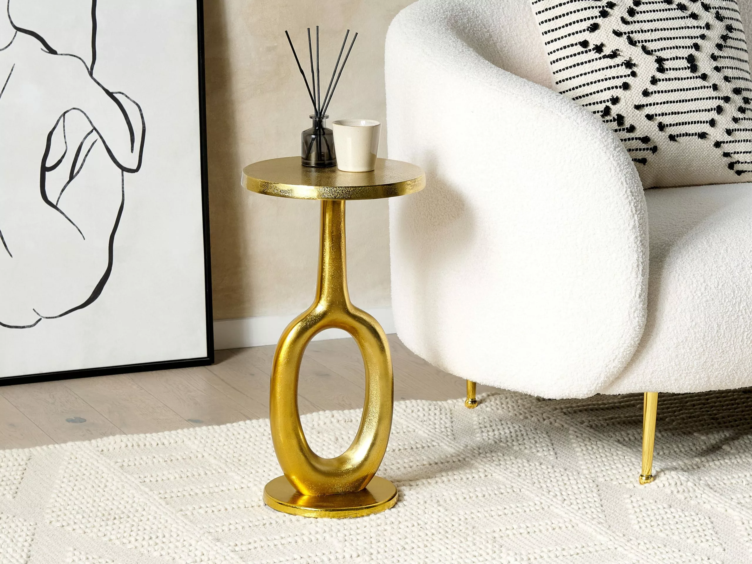 Beliani Sivupöytä Alumiini Kulta APITI 4 Beliani Sivupöytä Alumiini Kulta APITI - Image 2