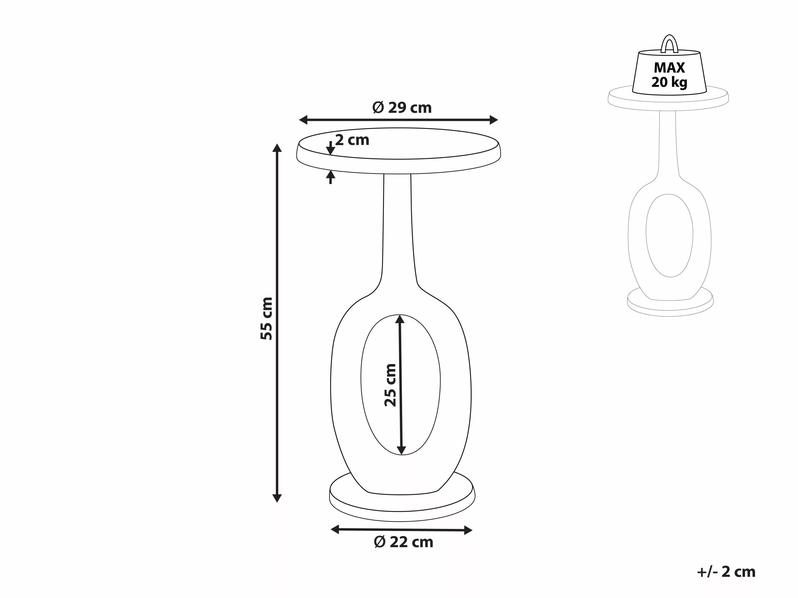 Beliani Sivupöytä Alumiini Kulta APITI 8 Beliani Sivupöytä Alumiini Kulta APITI - Image 6